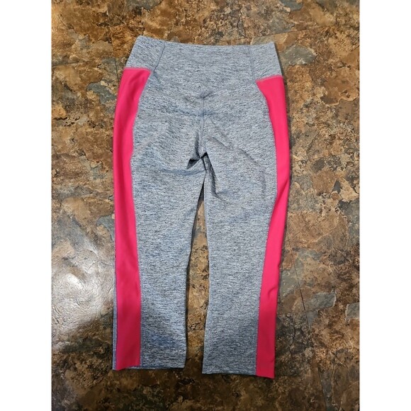 Nike Dri Fit Women Cropped Pants Gray Stretch Elastic Waist Pull On Small (a115) - Picture 4 of 8